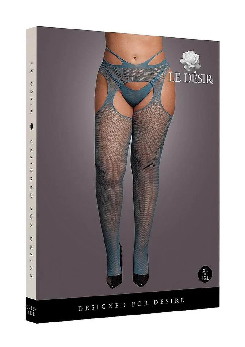 Le Desir Suspender Pantyhose with Strappy Waist - Image 4