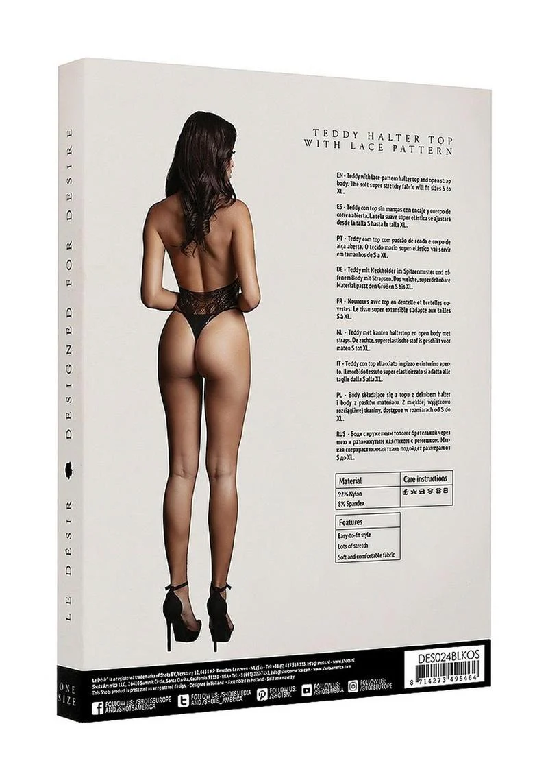 Le Desir Strappy Lace Teddy - Image 4