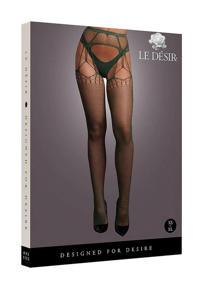 Le Desir Shredded Suspender Pantyhose - Image 12