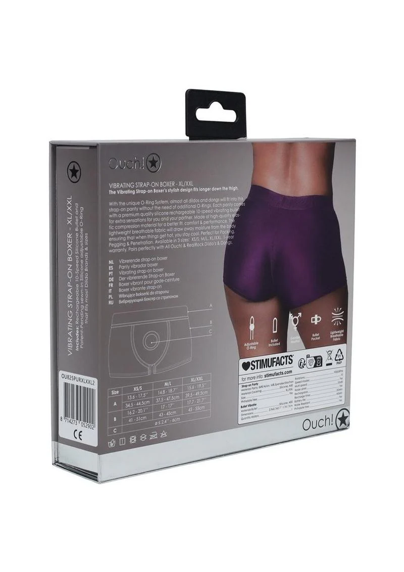 Ouch! Vibrating Strap-On Boxer Rechargeable - Image 9