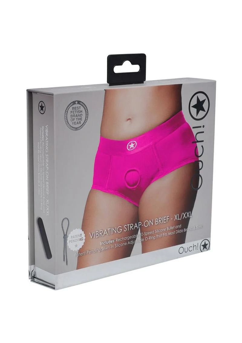 Ouch! Vibrating Strap-On Brief Rechargeable - Image 3