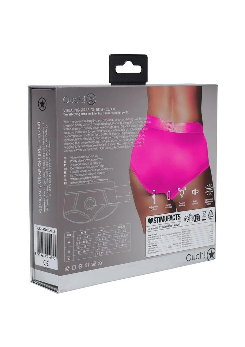 Ouch! Vibrating Strap-On Brief Rechargeable - Image 5