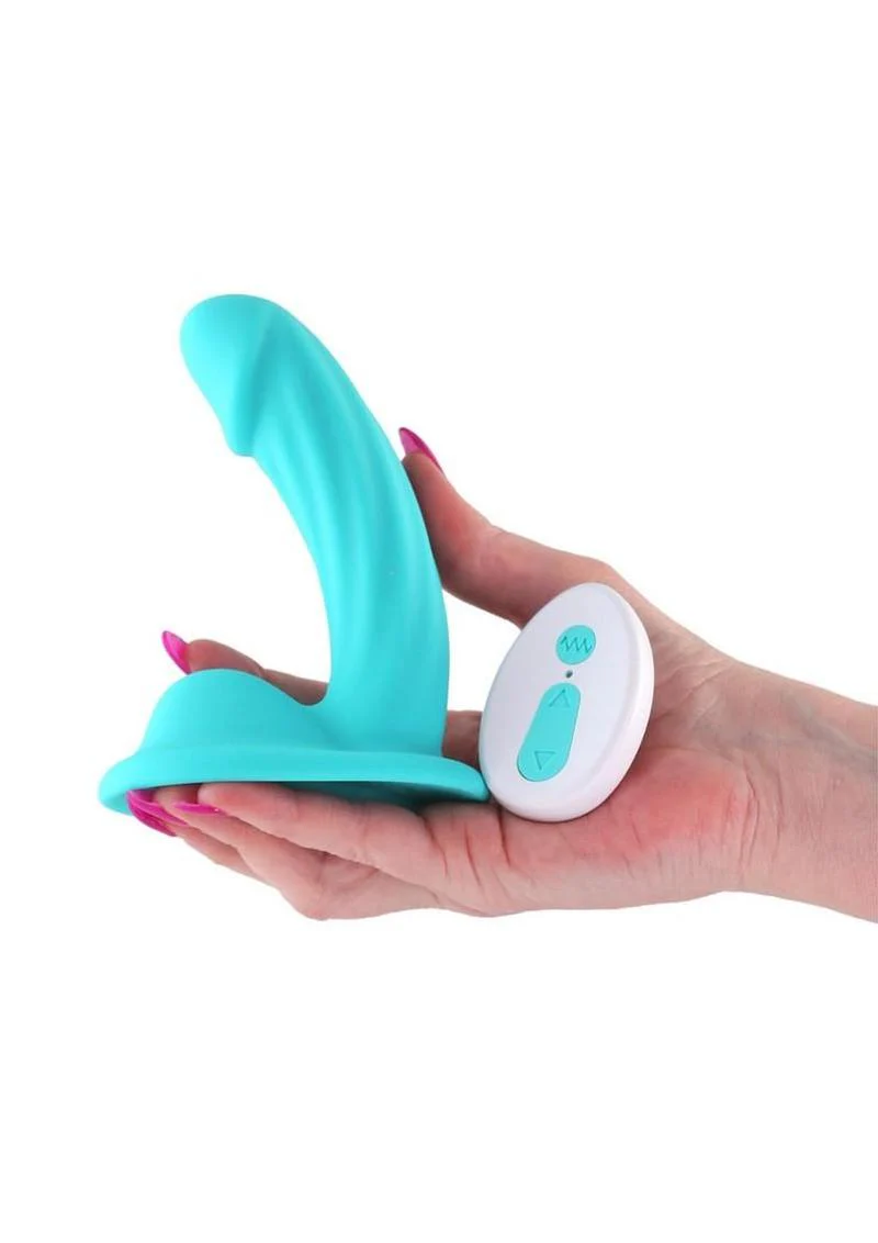 Colours Curve Silicone Vibrating Dildo with Remote Control - Image 4