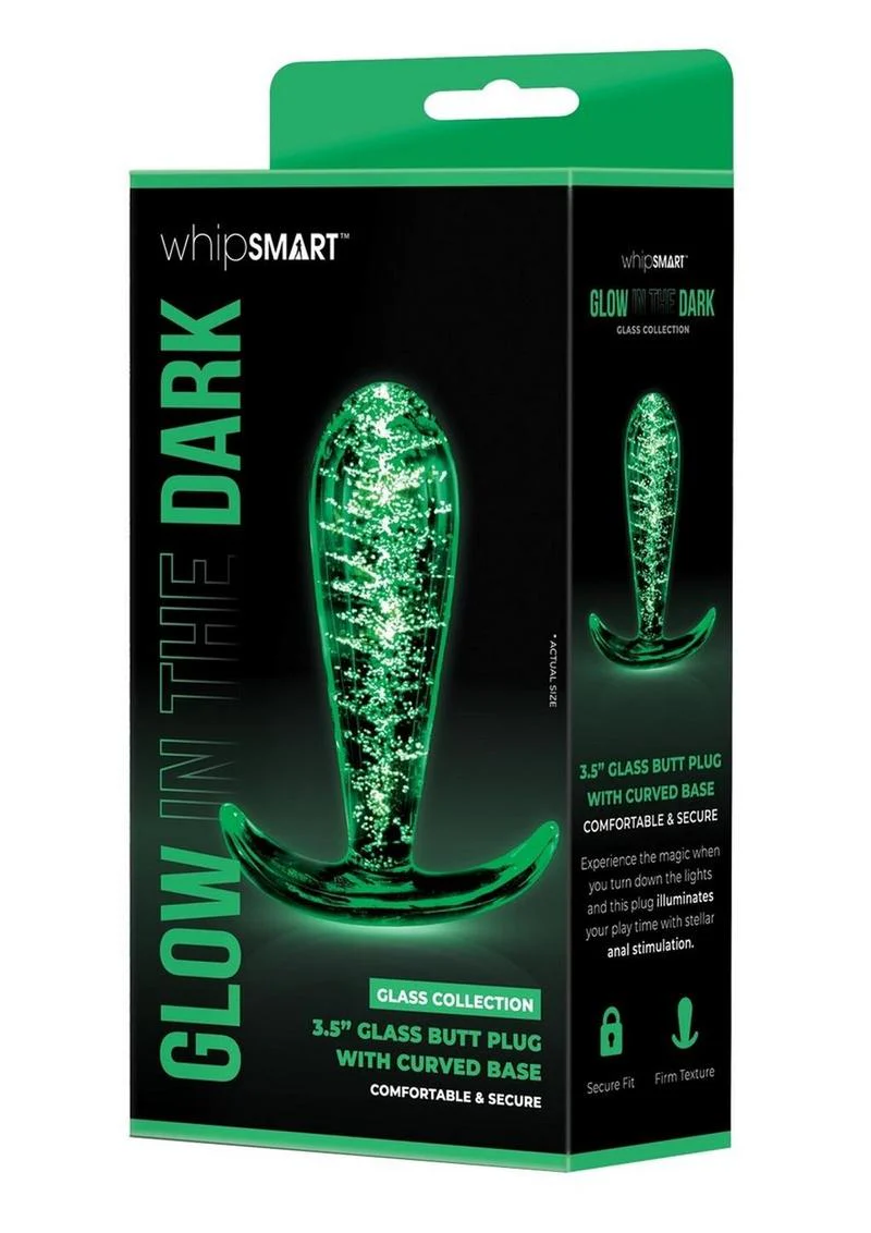 WhipSmart Glass Butt Plug with Curved Base - Image 2