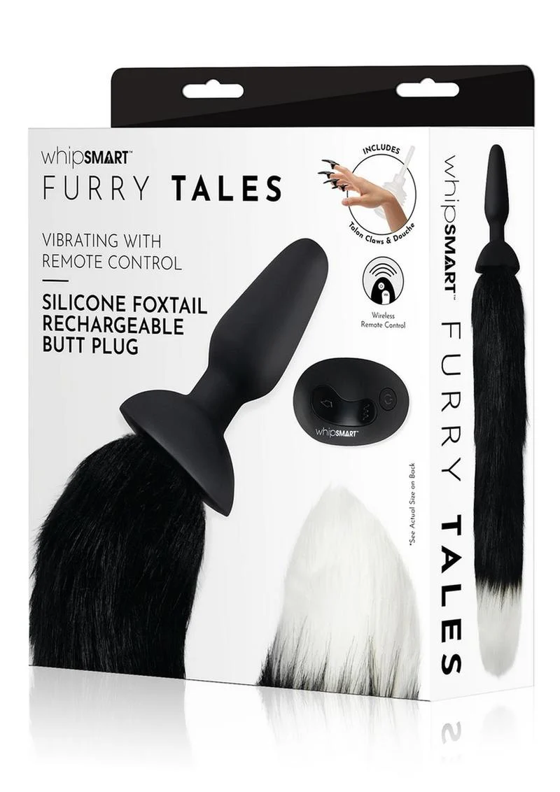 WhipSmart Silicone Remote Plug 3.75in with Fox Tail - Image 2