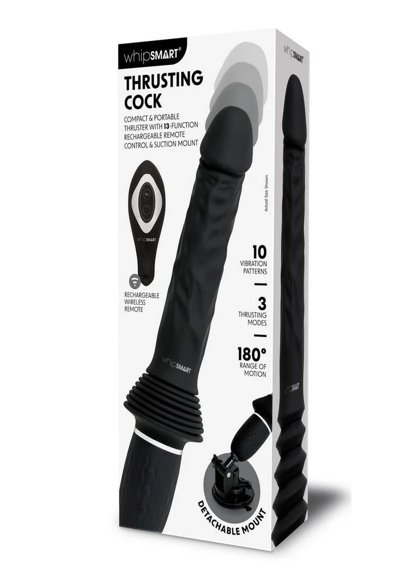 WhipSmart Thrusting Rechargeable Silicone Cock with Remote - Image 2