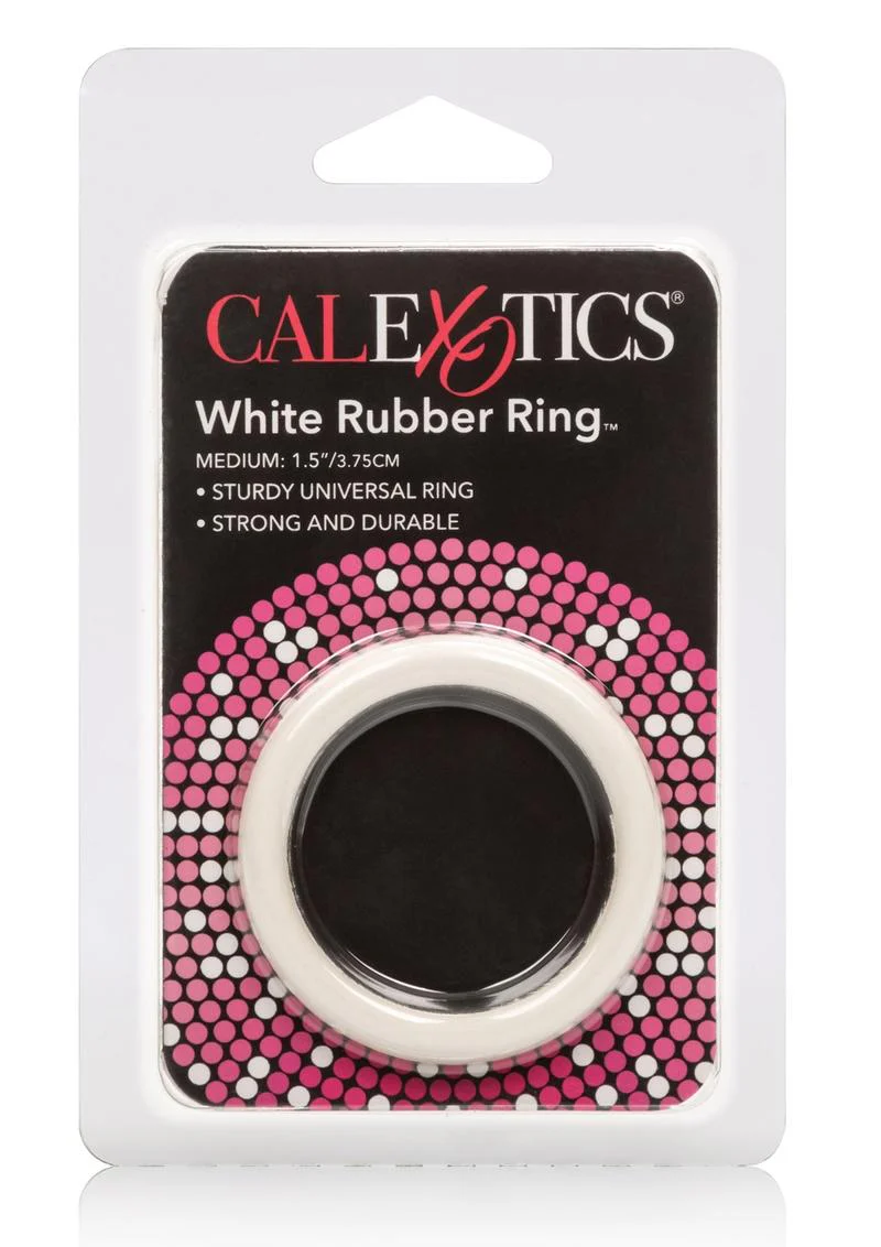 White Rubber Cock Ring - Image 3