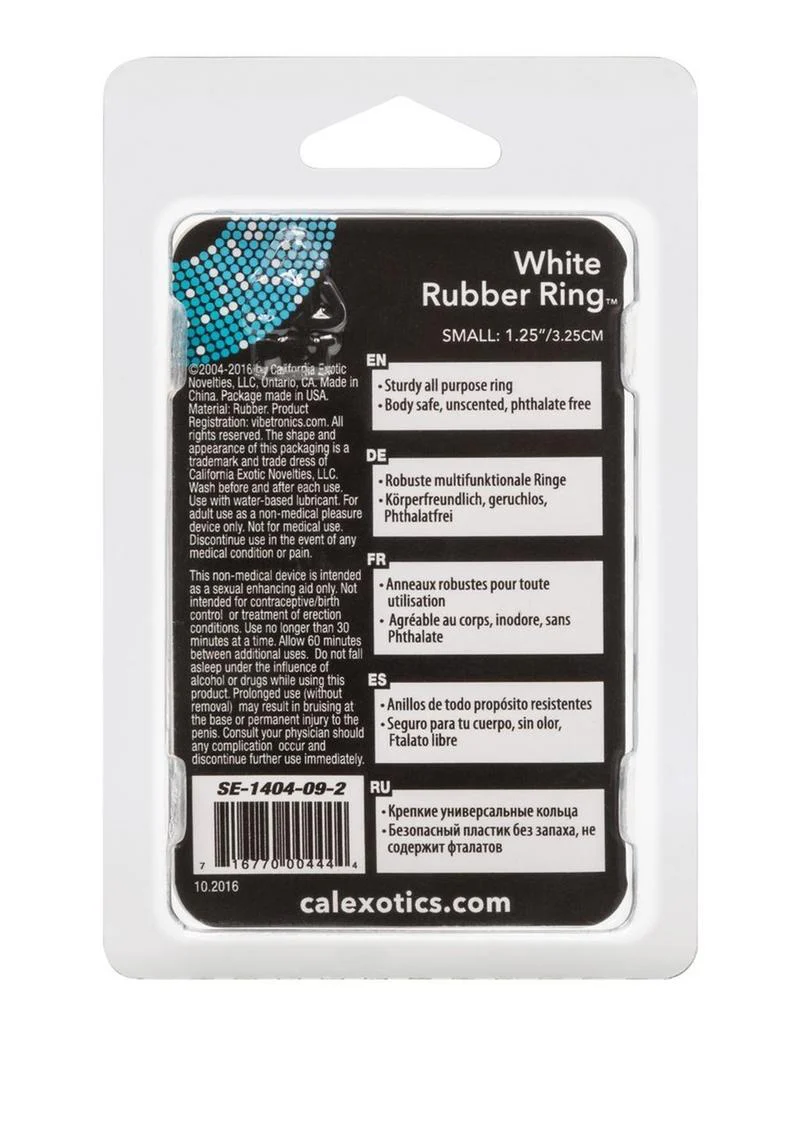 White Rubber Cock Ring - Image 8