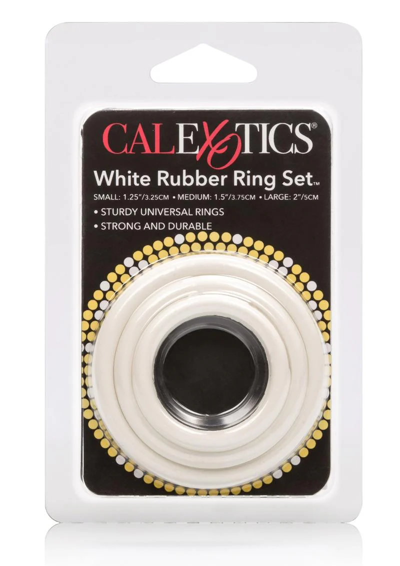 White Rubber Cock Rings - Image 2
