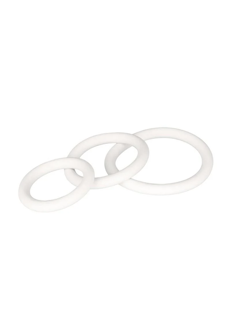 White Rubber Cock Rings - Image 3