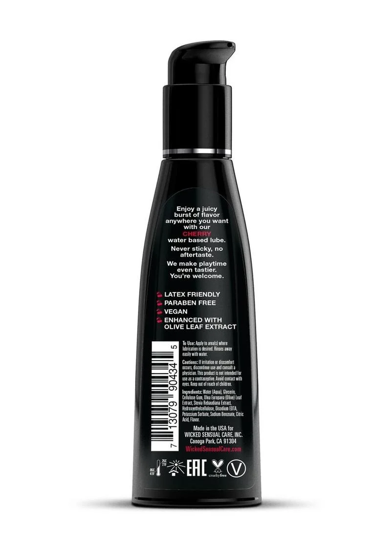 Wicked Aqua Water Based Flavored Lubricant Cherry - Image 5