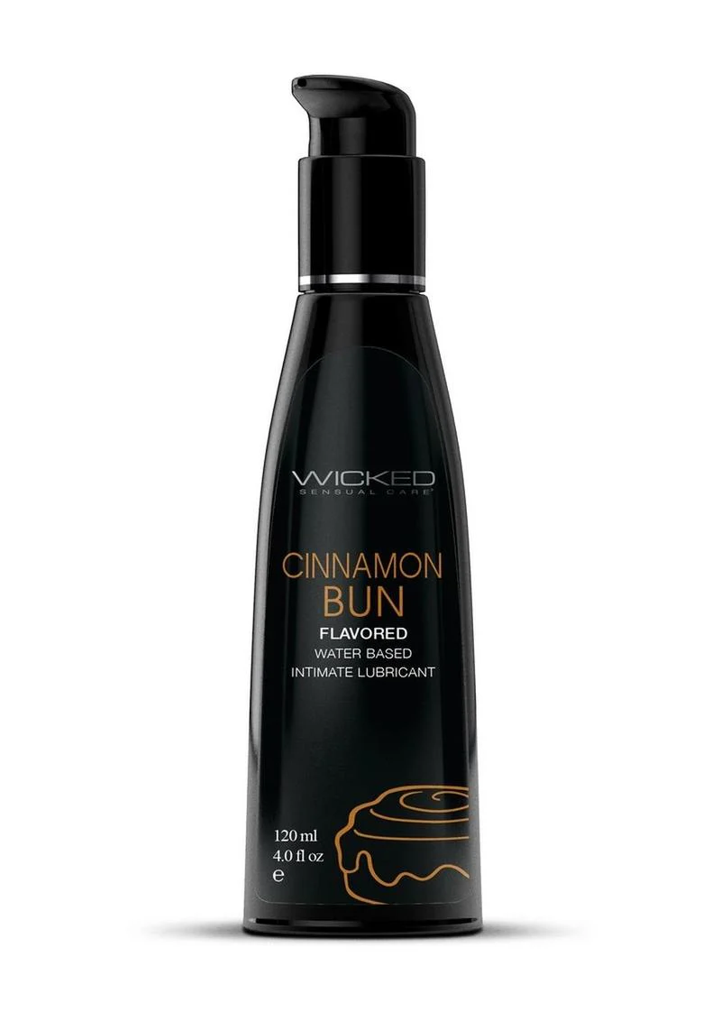 Wicked Aqua Water Based Flavored Lubricant Cinnamon Bun - Image 2