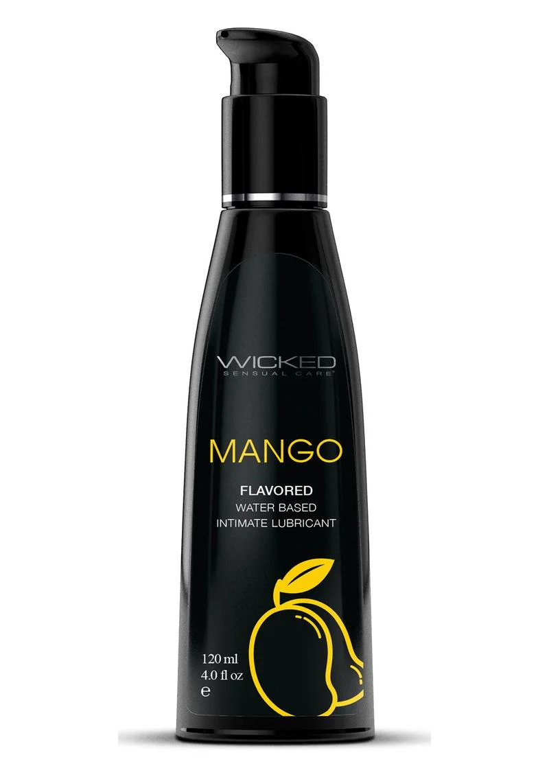 Wicked Aqua Water Based Flavored Lubricant Mango - Image 2