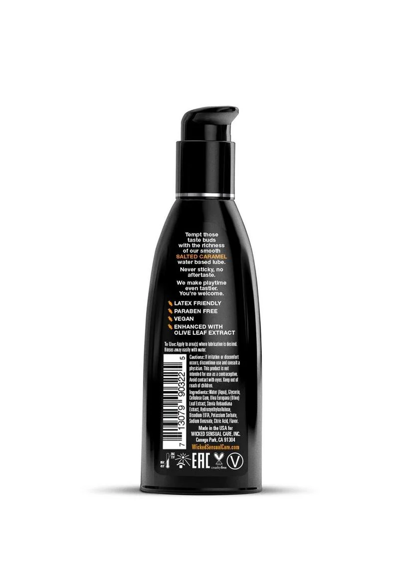 Wicked Aqua Water Based Flavored Lubricant Salted Caramel - Image 3