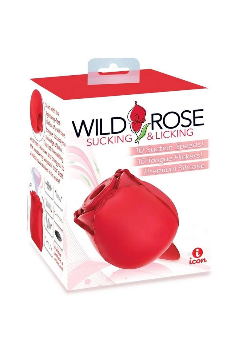 Wild Rose and Tongue Rechargeable Silicone Clitoral Stimulator with Suction - Image 2