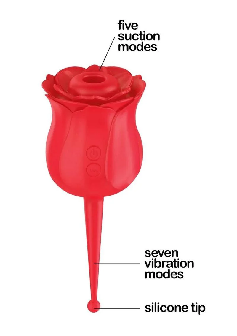Wild Rose Le Point Rechargeable Silicone Suction Vibrator - Image 3