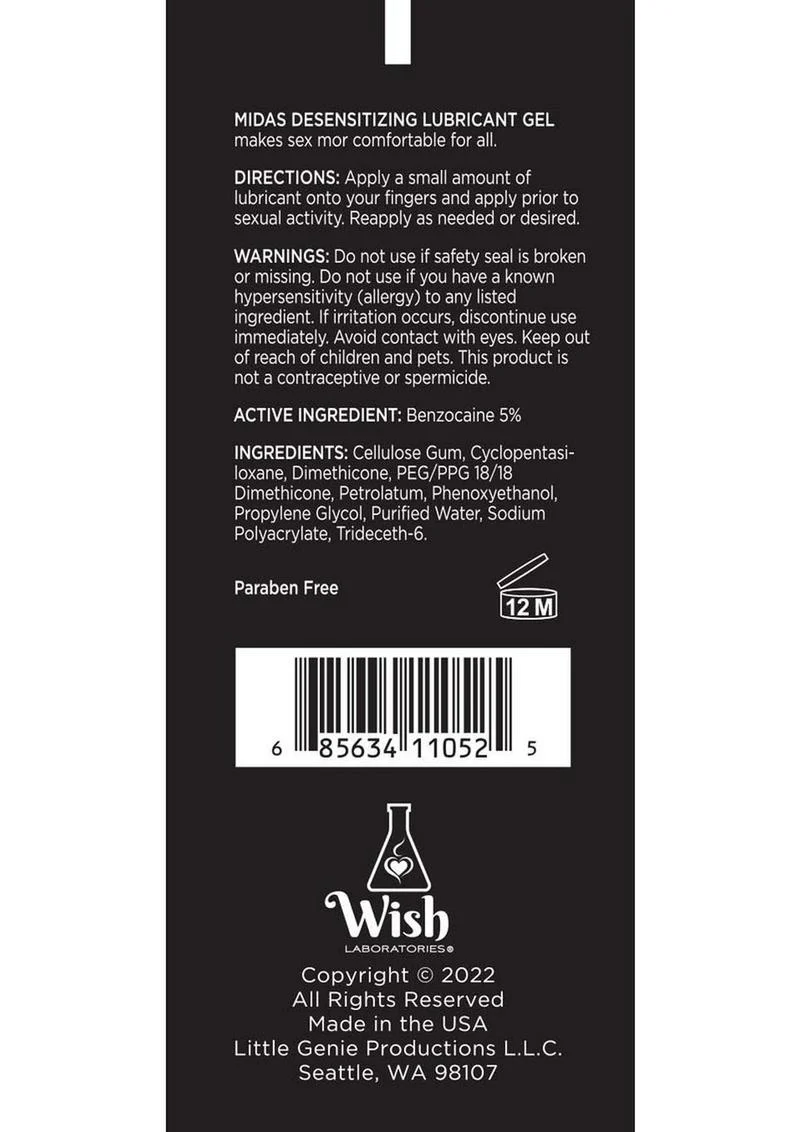 Wish Midas Desensitizing Water Based Lubricant - Image 3