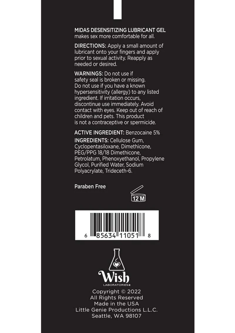 Wish Midas Desensitizing Water Based Lubricant - Image 4