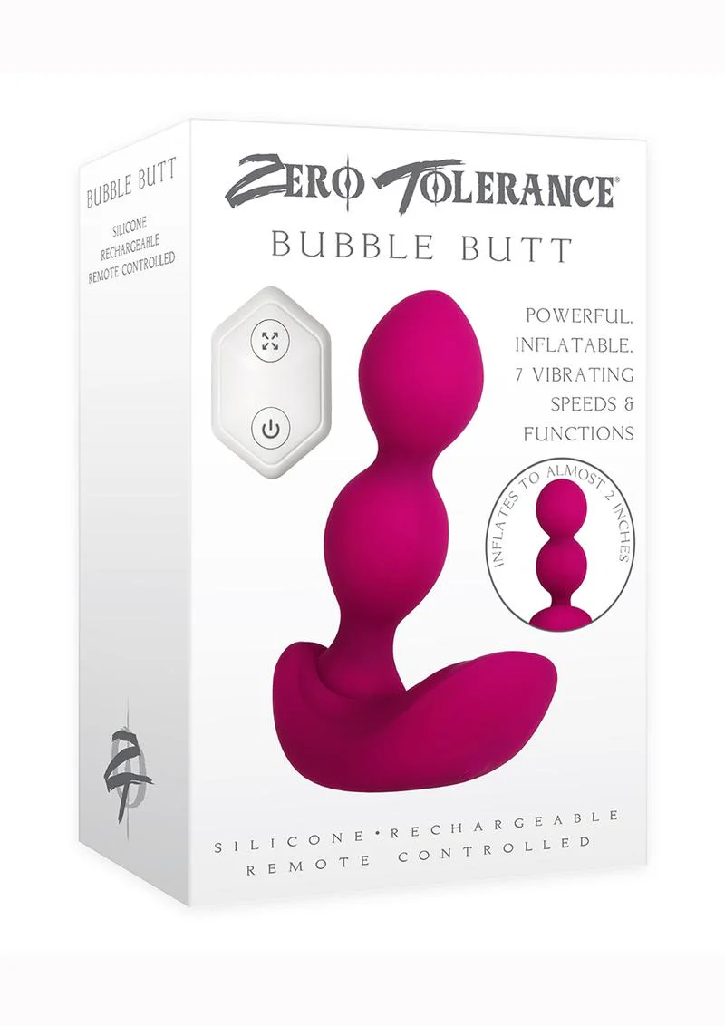 Zero Tolerance Bubble Butt Silicone Inflatable Rechargeable Anal Plug with Remote Control - Image 2