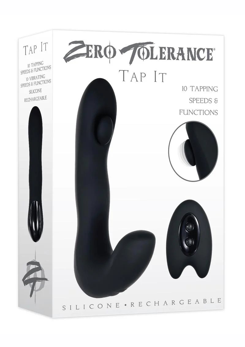 Zero Tolerance Tap It Silicone Rechargeable Prostate Massager with Remote Control - Image 2