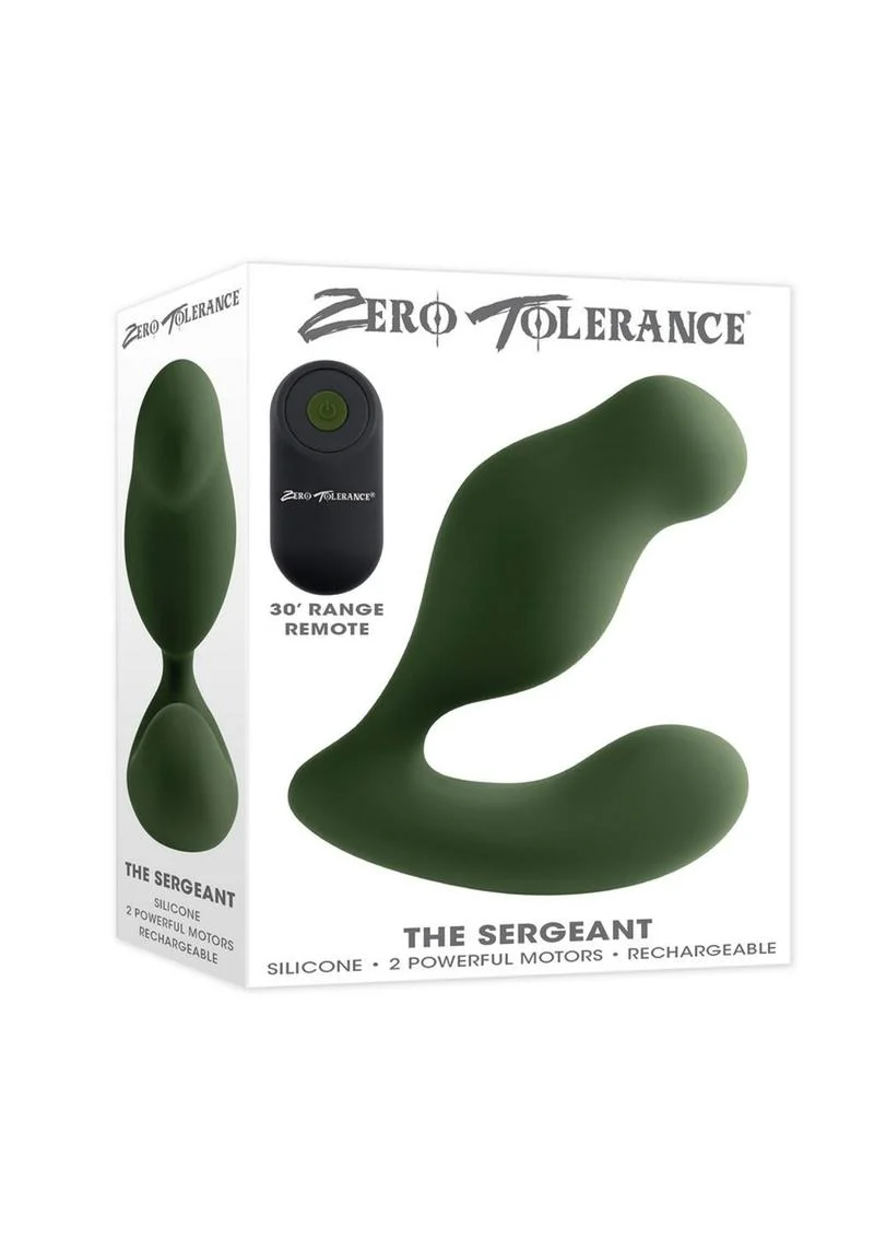 Zero Tolerance The Sergeant Rechargeable Silicone Prostate Vibrator with Remote - Image 2