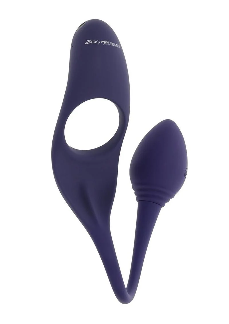 Zero Tolerance Tip to Tail Rechargeable Silicone Cock Ring with Anal Plug