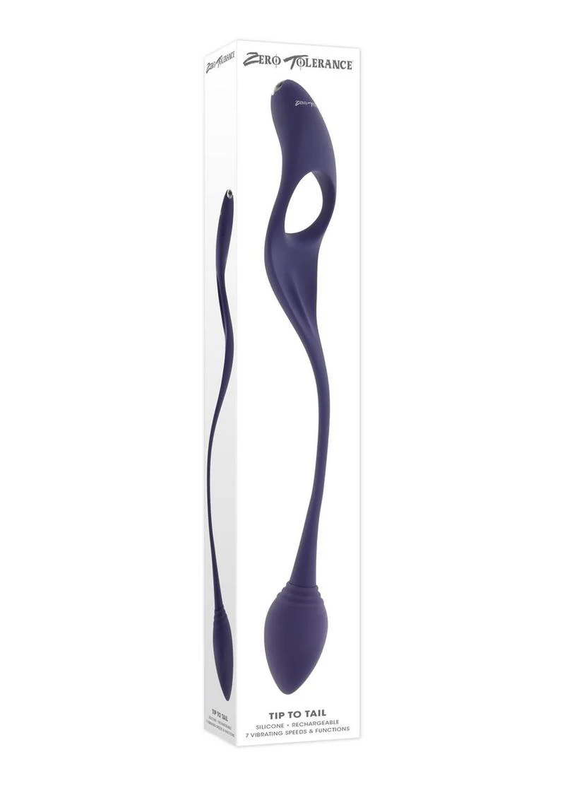 Zero Tolerance Tip to Tail Rechargeable Silicone Cock Ring with Anal Plug - Image 2