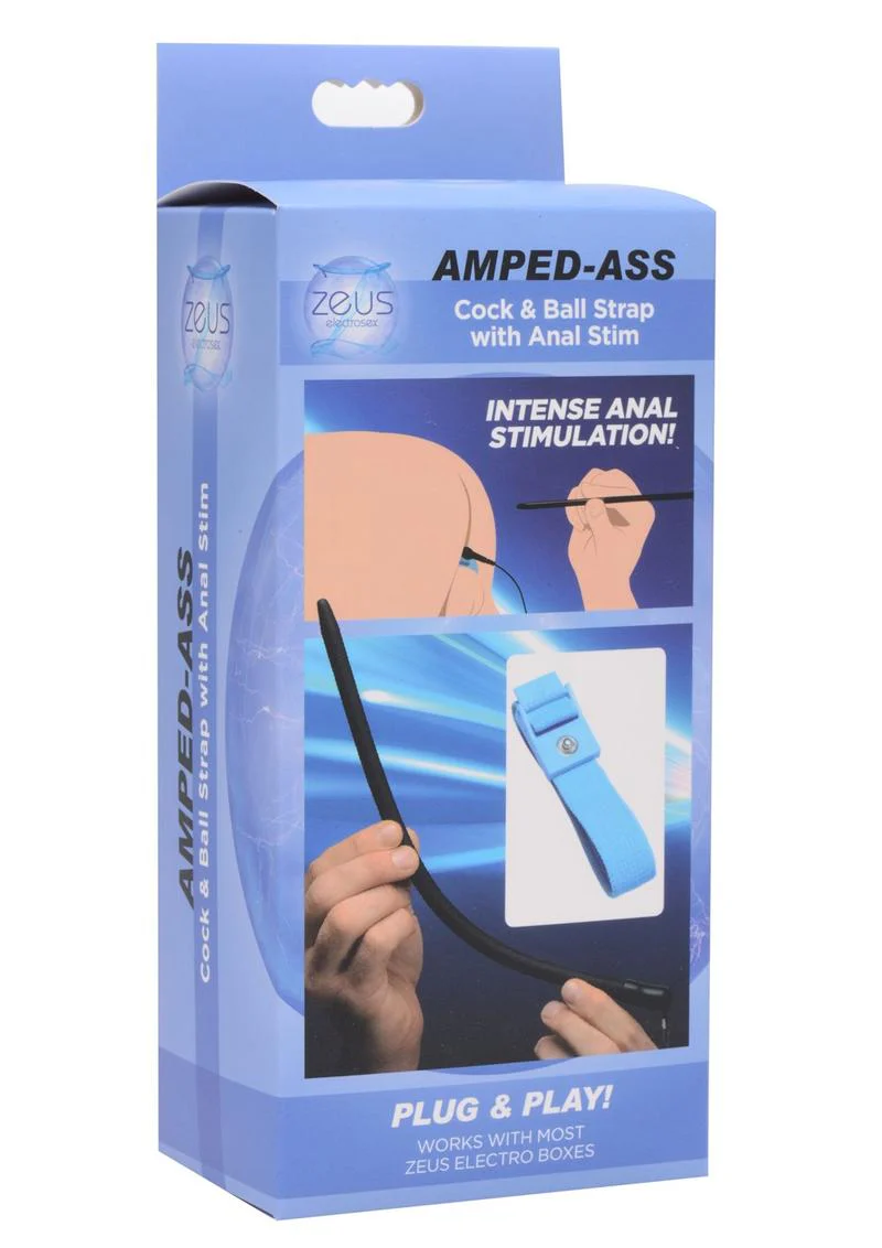 Zeus Electrosex Amped-Ass Cock and Ball Strap with Silicone Anal Estim - Image 2