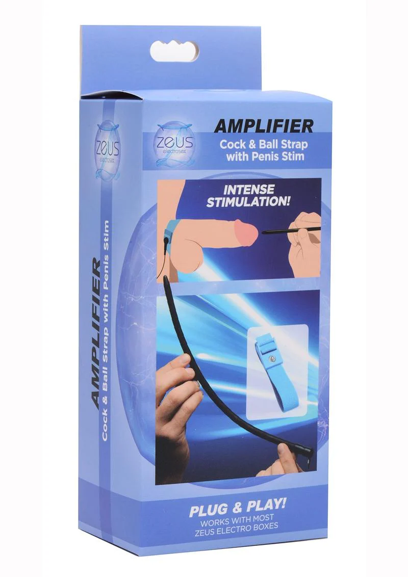 Zeus Electrosex Amplifier Cock and Ball Strap with Silicone Penis Estim - Image 2