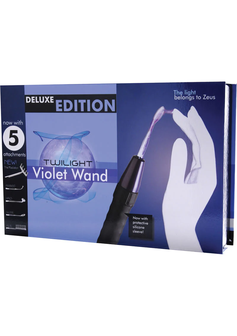 Zeus Electrosex Deluxe Edition Twilight Violet Wand with 5 Attachments - Image 2