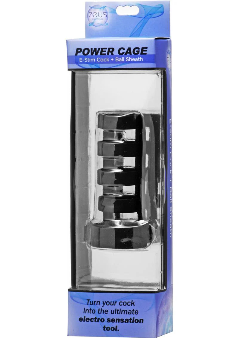 Zeus Electrosex Power Cage Silicone E-Stim Cock and Ball Sheath - Image 2