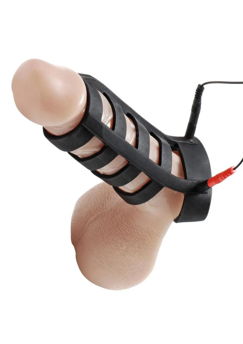 Zeus Electrosex Power Cage Silicone E-Stim Cock and Ball Sheath - Image 4