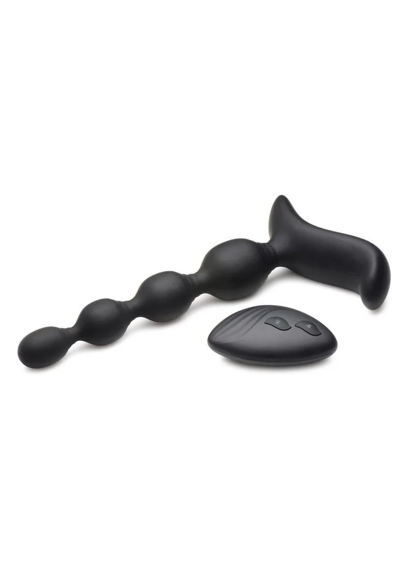 Zeus Shock Beads 80x Vibrating and E-Stim Rechargeable Silicone Anal Beads with Remote Control - Image 4
