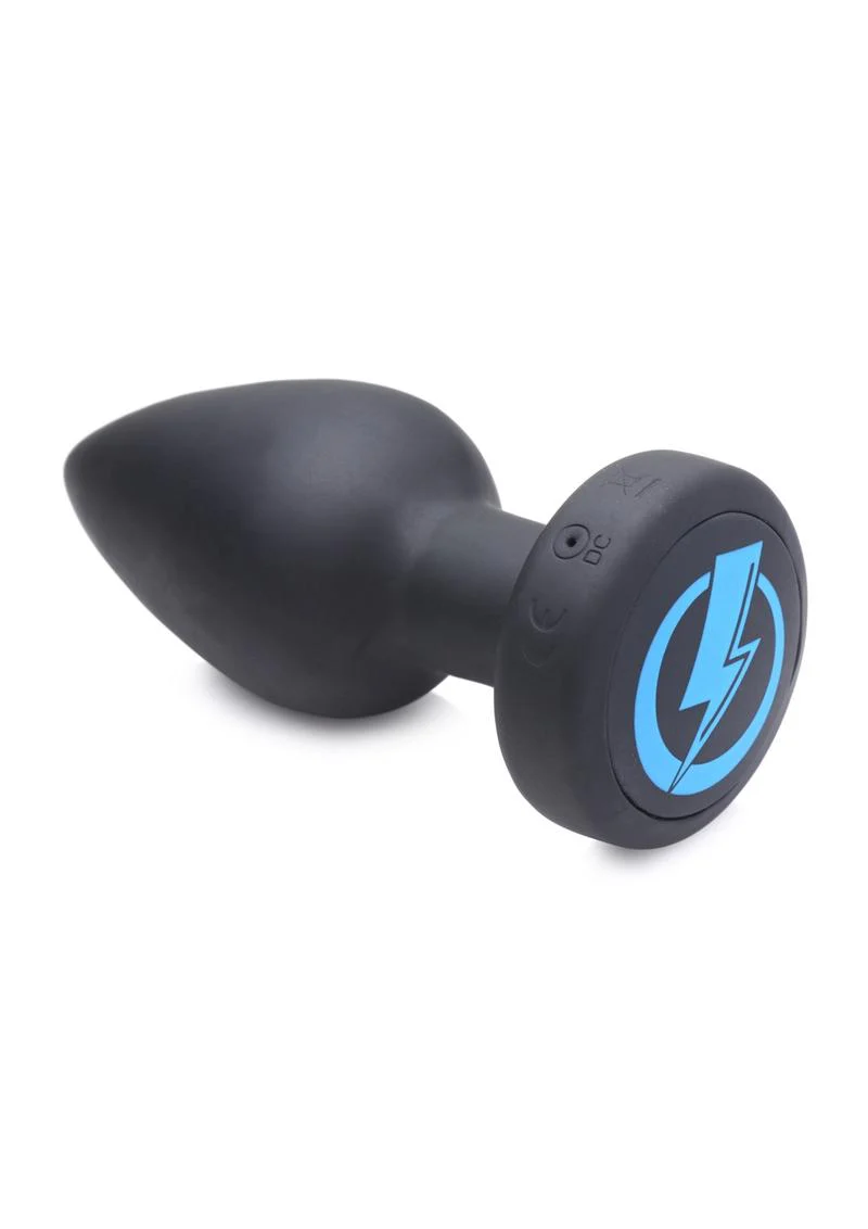 Zeus Vibrating and E-Stim Silicone Rechargeable Anal Plug with Remote Control