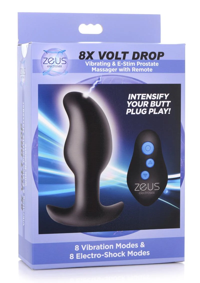 Zeus Vibrating and E-Stimulating Silicone Rechargeable Prostate Massager with Remote Control - Image 2