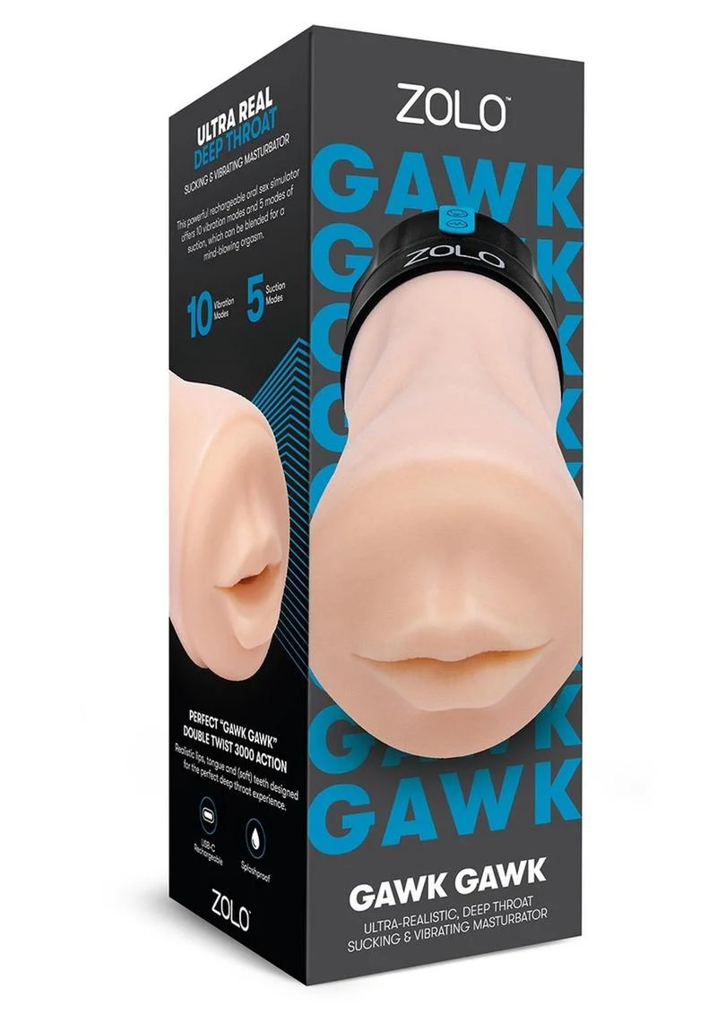 ZOLO Gawk Gawk Rechargeable Silicone Vibrating Deep Throat Blowbot Masturbator - Image 2